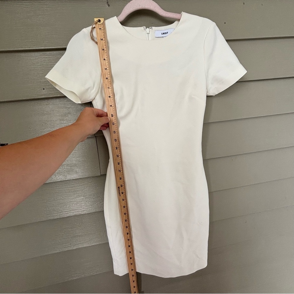 Likely Manhattan White Short Sleeve Mini Dress - Picture 3 of 8